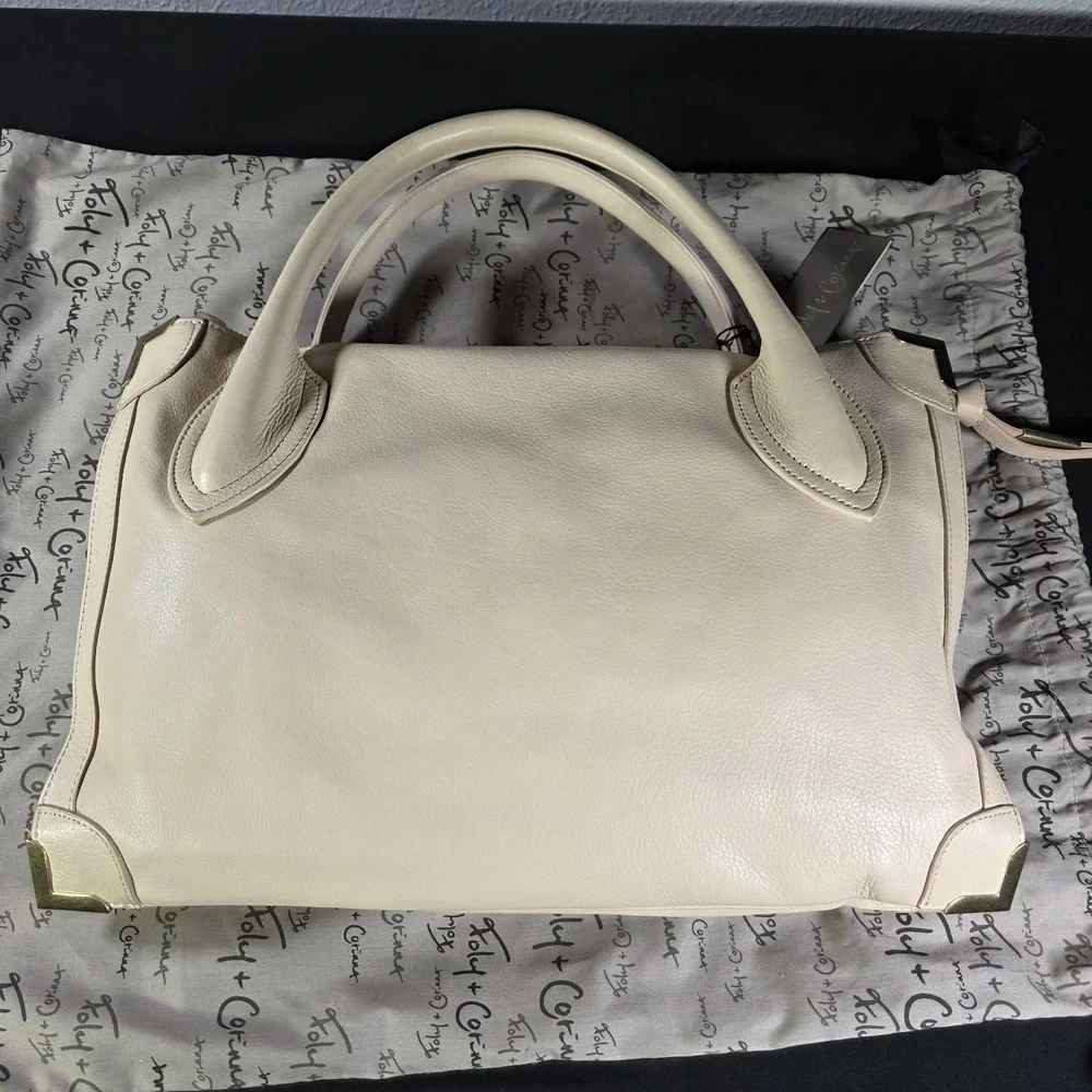 NWT Foley + Corinna FC Framed Satchel Bag / Purse Vanilla Cream Color. Plus Bag